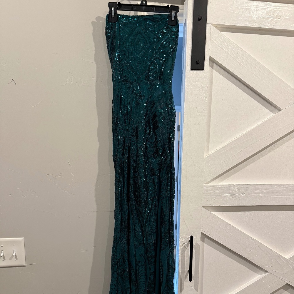 Emerald green dress